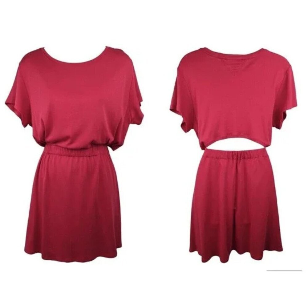 Theyskens Theory Red Pima Cotton Cashu Fiola Dress Size Medium 41016